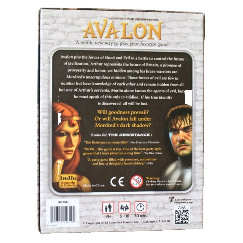 Indie Boards and Cards The Resistance: Avalon Social Deduction Table Game 14+